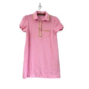 August Morgan by Kate Hersch Womens Pink Short Sleeve Polo Shirt Dress Size S